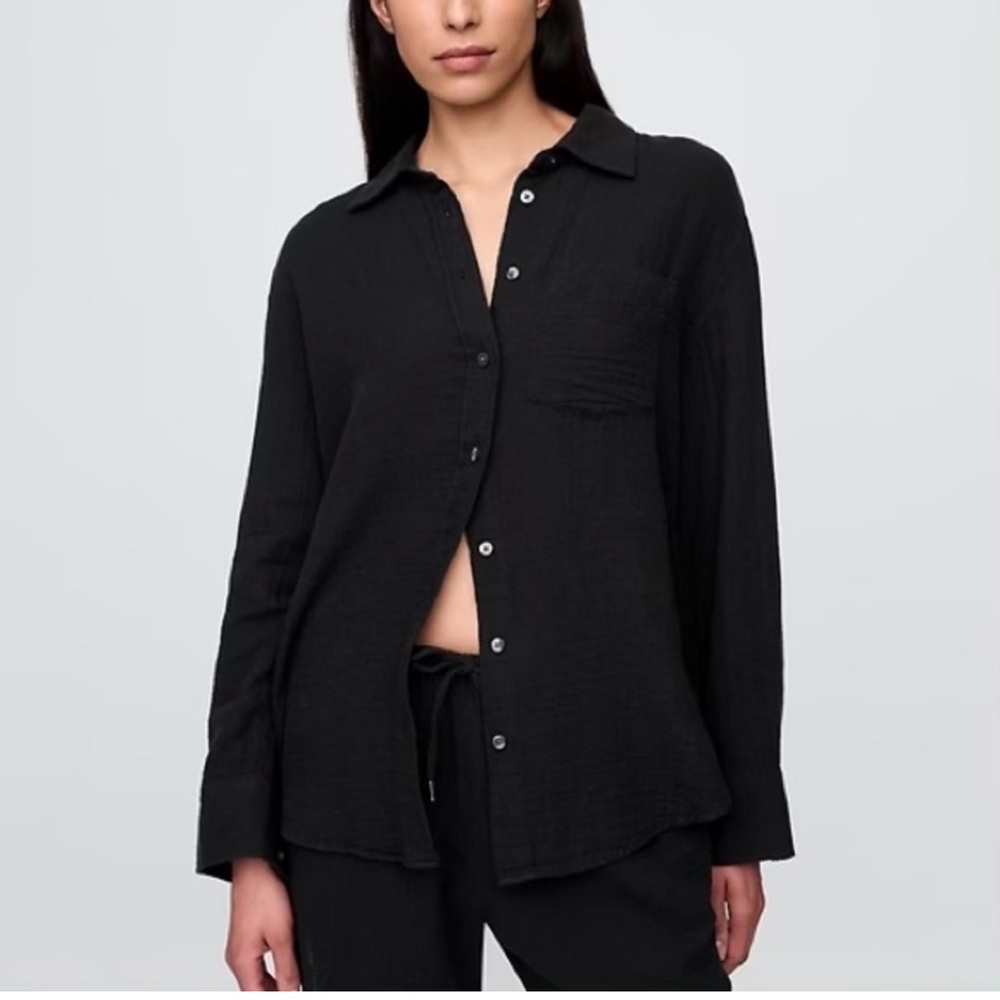 J Crew Gauze Button Up M